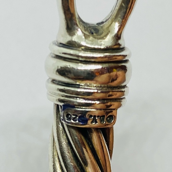 David Yurman Metro Pearl 925 14K Bracelet 7mm pearl  6.75 - Picture 10 of 11